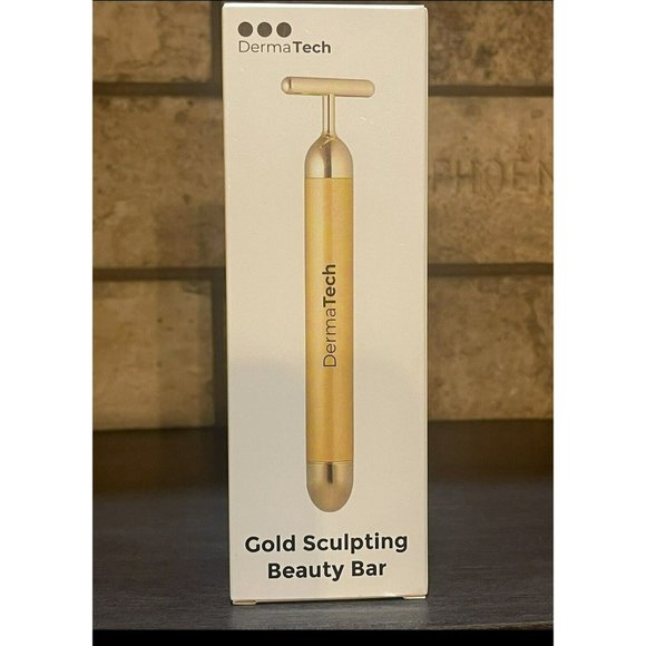 DermaTech Gold Sculpting Beauty Bar, NIB *MSRP $49 * life, tone, de-puff skin - Picture 1 of 3